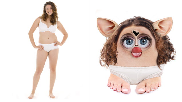 Illustration for article titled What Would It Be Like If A Real Woman Had Furby’s Proportions?